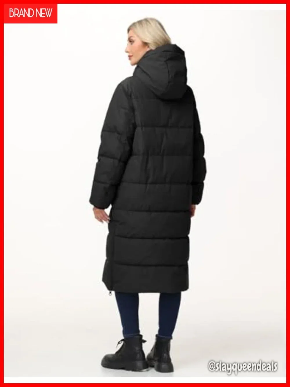 Women's Long Winter Puffer Coat Thicken Hooded Quilted Jacket